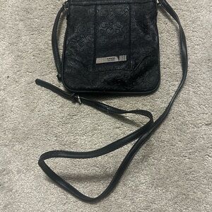 Guess Black Embossed Crossbody Bag